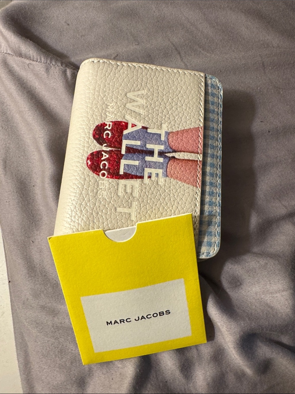 Marc Jacobs The Wallet Cream with Blue Gingham and Red Accent - Picture 10 of 10